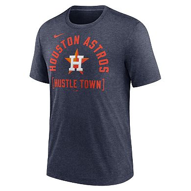 Men's Nike Heather Navy Houston Astros Swing Big Tri-Blend T-Shirt