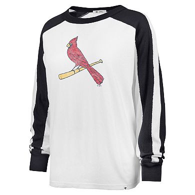 Women's '47 White St. Louis Cardinals Premier Caribou Long Sleeve T-Shirt