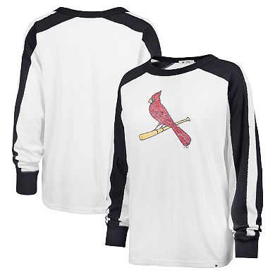 Women's '47 White St. Louis Cardinals Premier Caribou Long Sleeve T-Shirt