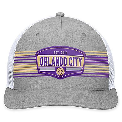 Men's Fanatics Branded Steel Orlando City SC Stroke Trucker Snapback Hat