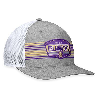 Men's Fanatics Branded Steel Orlando City SC Stroke Trucker Snapback Hat