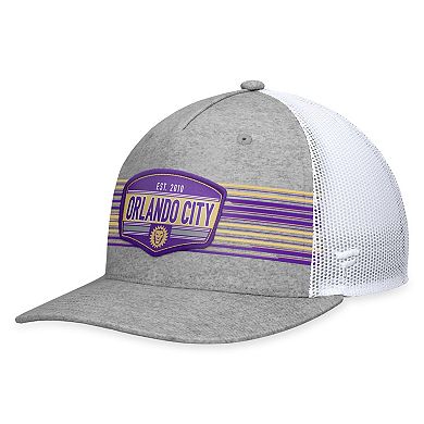 Men's Fanatics Branded Steel Orlando City SC Stroke Trucker Snapback Hat