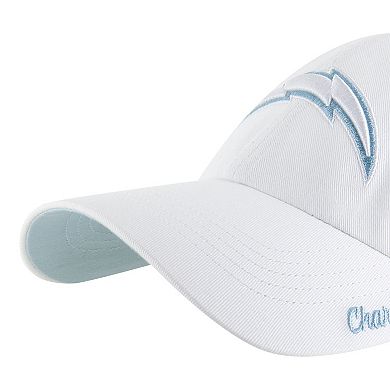 Women's '47 White Los Angeles Chargers Ballpark Cheer Clean Up Adjustable Hat