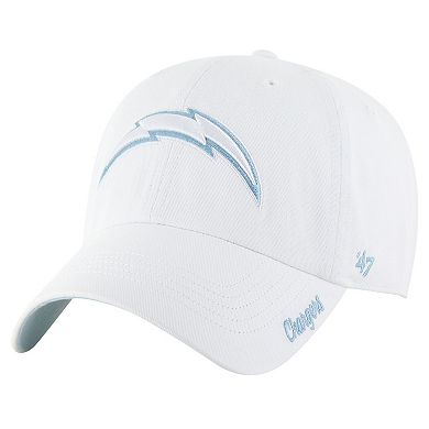 Women's '47 White Los Angeles Chargers Ballpark Cheer Clean Up Adjustable Hat