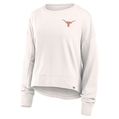 Women's Fanatics Branded White Texas Longhorns Kickoff Full Back Long Sleeve T-Shirt