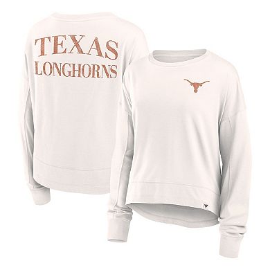 Women's Fanatics Branded White Texas Longhorns Kickoff Full Back Long Sleeve T-Shirt
