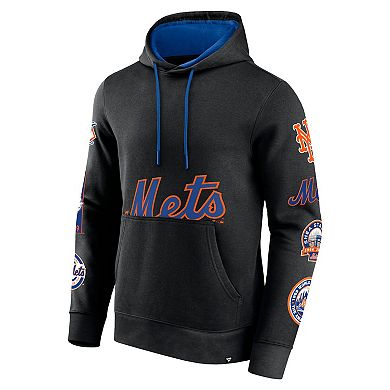 Men's Fanatics Branded Black New York Mets Wild Winner Pullover Hoodie