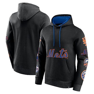 Men's Fanatics Branded Black New York Mets Wild Winner Pullover Hoodie