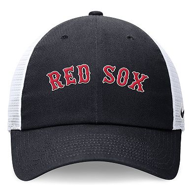 Men's Nike Navy Boston Red Sox Evergreen Wordmark Trucker Adjustable Hat