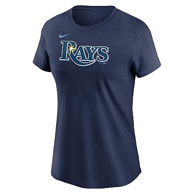 Women's Nike  Navy Tampa Bay Rays Wordmark T-Shirt