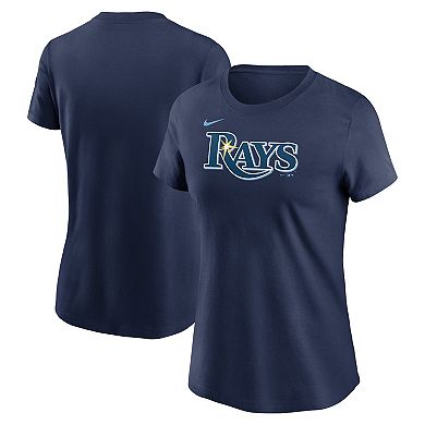 Women's Nike  Navy Tampa Bay Rays Wordmark T-Shirt