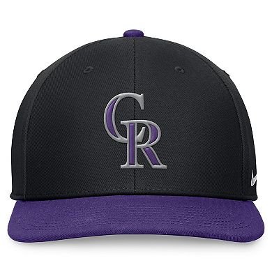 Men's Nike Black/Purple Colorado Rockies Evergreen Two-Tone Snapback Hat