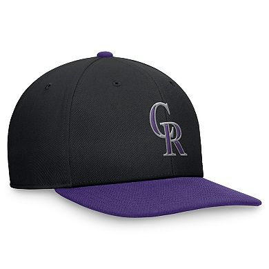 Men's Nike Black/Purple Colorado Rockies Evergreen Two-Tone Snapback Hat