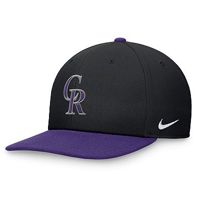 Men's Nike Black/Purple Colorado Rockies Evergreen Two-Tone Snapback Hat