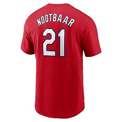Men's Nike Lars Nootbaar Red St. Louis Cardinals Home Fuse Name & Number T-Shirt