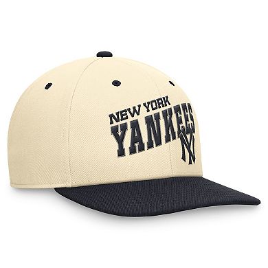 Men's Nike Cream/Navy New York Yankees Rewind Cooperstown Collection Performance Snapback Hat