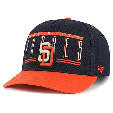 Men's '47 Navy San Diego Padres  Double Headed Baseline Hitch Adjustable Hat