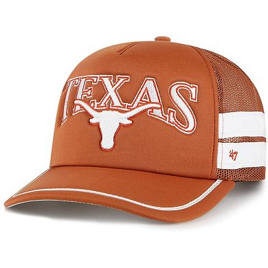 Men's '47 Texas Orange Texas Longhorns Sideband Trucker Adjustable Hat