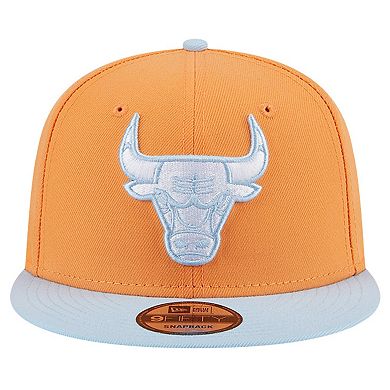 Men's New Era Orange/Light Blue Chicago Bulls 2-Tone Color Pack 9FIFTY Snapback Hat