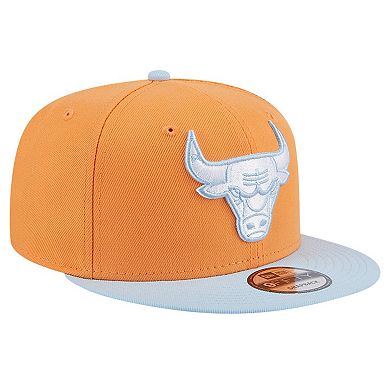 Men's New Era Orange/Light Blue Chicago Bulls 2-Tone Color Pack 9FIFTY Snapback Hat