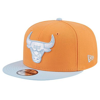 Men's New Era Orange/Light Blue Chicago Bulls 2-Tone Color Pack 9FIFTY Snapback Hat