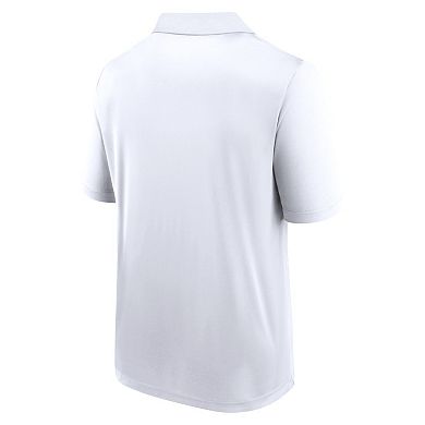 Men's Fanatics White Carolina Panthers Victory For Us Interlock Polo