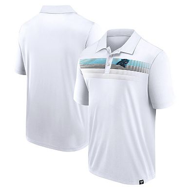 Men's Fanatics White Carolina Panthers Victory For Us Interlock Polo