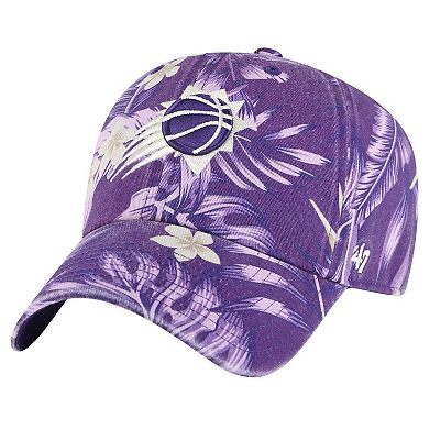 Men's '47 Purple Phoenix Suns Tropicalia Floral Clean Up Adjustable Hat
