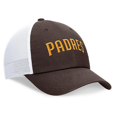 Men's Nike Brown San Diego Padres Evergreen Wordmark Trucker Adjustable Hat