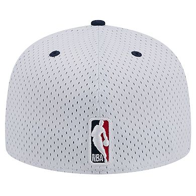 Men's New Era White/Navy New Orleans Pelicans Throwback 2Tone 59FIFTY Fitted Hat