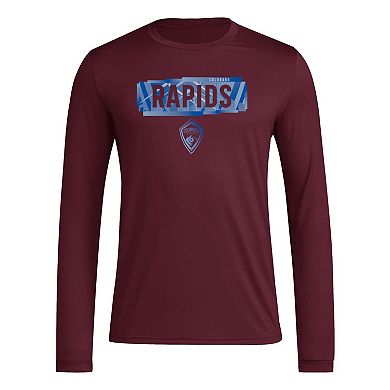 Men's adidas Burgundy Colorado Rapids Local Pop AEROREADY Long Sleeve T-Shirt