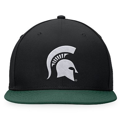 Men's Top of the World Black Michigan State Spartans Fitted Hat