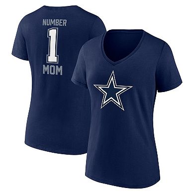 Women's Fanatics Branded Navy Dallas Cowboys Mother's Day V-Neck T-Shirt