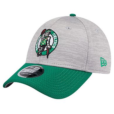 Men's New Era Heather Gray/Kelly Green Boston Celtics Active Digi-Tech Two-Tone 9FORTY Adjustable Hat