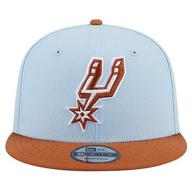 Men's New Era Light Blue/Brown San Antonio Spurs 2-Tone Color Pack 9FIFTY Snapback Hat