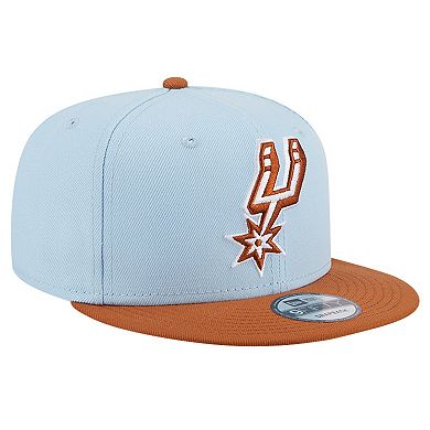 Men's New Era Light Blue/Brown San Antonio Spurs 2-Tone Color Pack 9FIFTY Snapback Hat