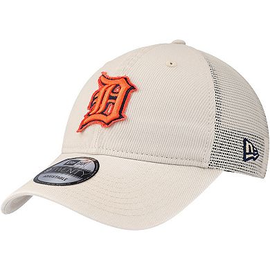 Men's New Era Stone Detroit Tigers Game Day 9TWENTY Adjustable Trucker Hat