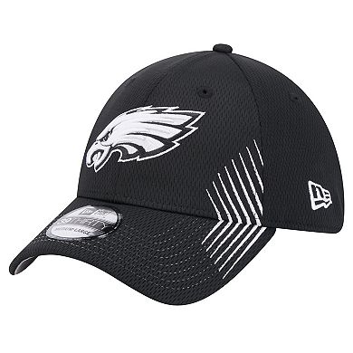 Men's New Era Black Philadelphia Eagles Active 39THIRTY Flex Hat