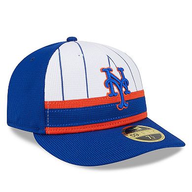 Men's New Era  White New York Mets 2024 Batting Practice Low Profile 59FIFTY Fitted Hat