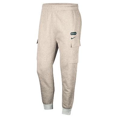 Men's Nike Heather Gray Michigan State Spartans Club Cargo Jogger Pants