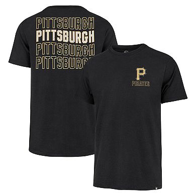 Men's '47 Black Pittsburgh Pirates Hang Back Franklin T-Shirt