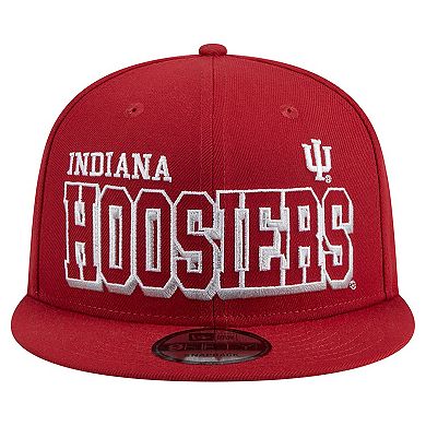 Men's New Era Crimson Indiana Hoosiers Game Day 9FIFTY Snapback Hat