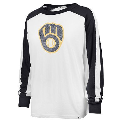 Women's '47 White Milwaukee Brewers Premier Caribou Long Sleeve T-Shirt