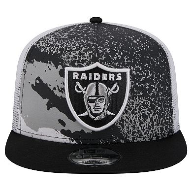 Men's New Era  Black Las Vegas Raiders Court Sport 9FIFTY Snapback Hat