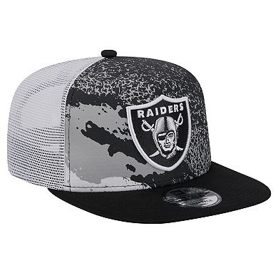 Men's New Era  Black Las Vegas Raiders Court Sport 9FIFTY Snapback Hat