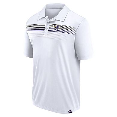 Men's Fanatics White Baltimore Ravens Victory For Us Interlock Polo