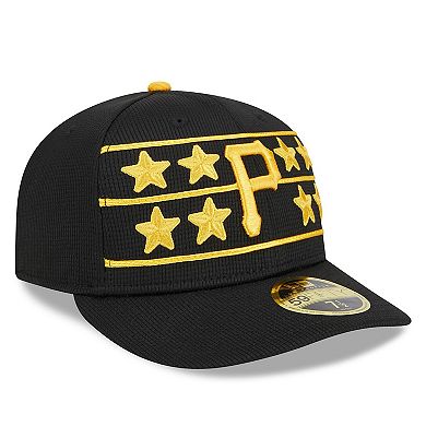 Men's New Era  Black Pittsburgh Pirates 2024 Batting Practice Low Profile 59FIFTY Fitted Hat