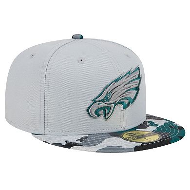 Men's New Era Gray Philadelphia Eagles Active Camo 59FIFTY Fitted Hat