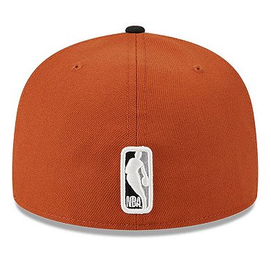 Men's New Era Rust/Black Miami Heat Two-Tone 59FIFTY Fitted Hat