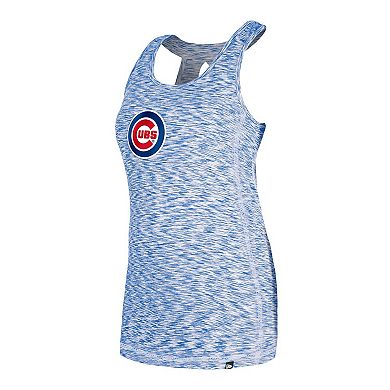 Women's New Era Royal Chicago Cubs Space Dye Keyhole Back Tank Top